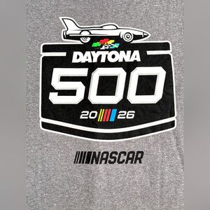 NASCAR NWT Daytona 500 2026 Graphic T-shirt Grey Size XL